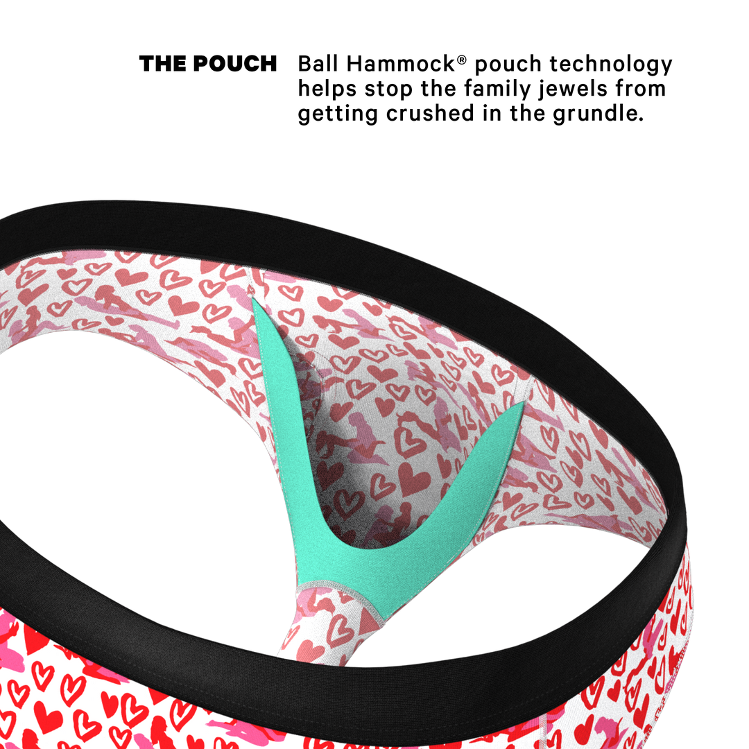 The Hot-Blooded Handbook Ball Hammock® Briefs - Shinesty Valentine's Pouch Underwear