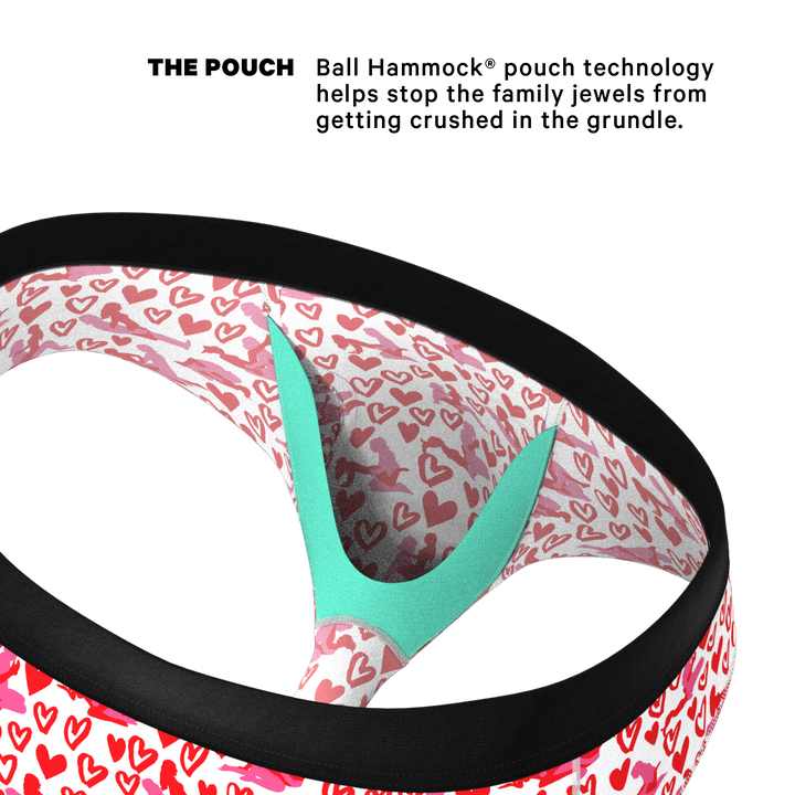 The Hot-Blooded Handbook Ball Hammock® Briefs - Shinesty Valentine's Pouch Underwear