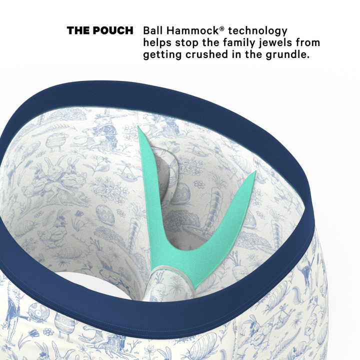 Shinesty "The Hot Cottontail" Easter Toile Ball Hammock® Pouch Boxer Briefs with Fly