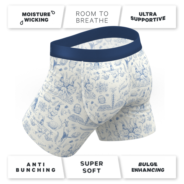 Shinesty "The Hot Cottontail" Easter Toile Ball Hammock® Pouch Boxer Briefs with Fly