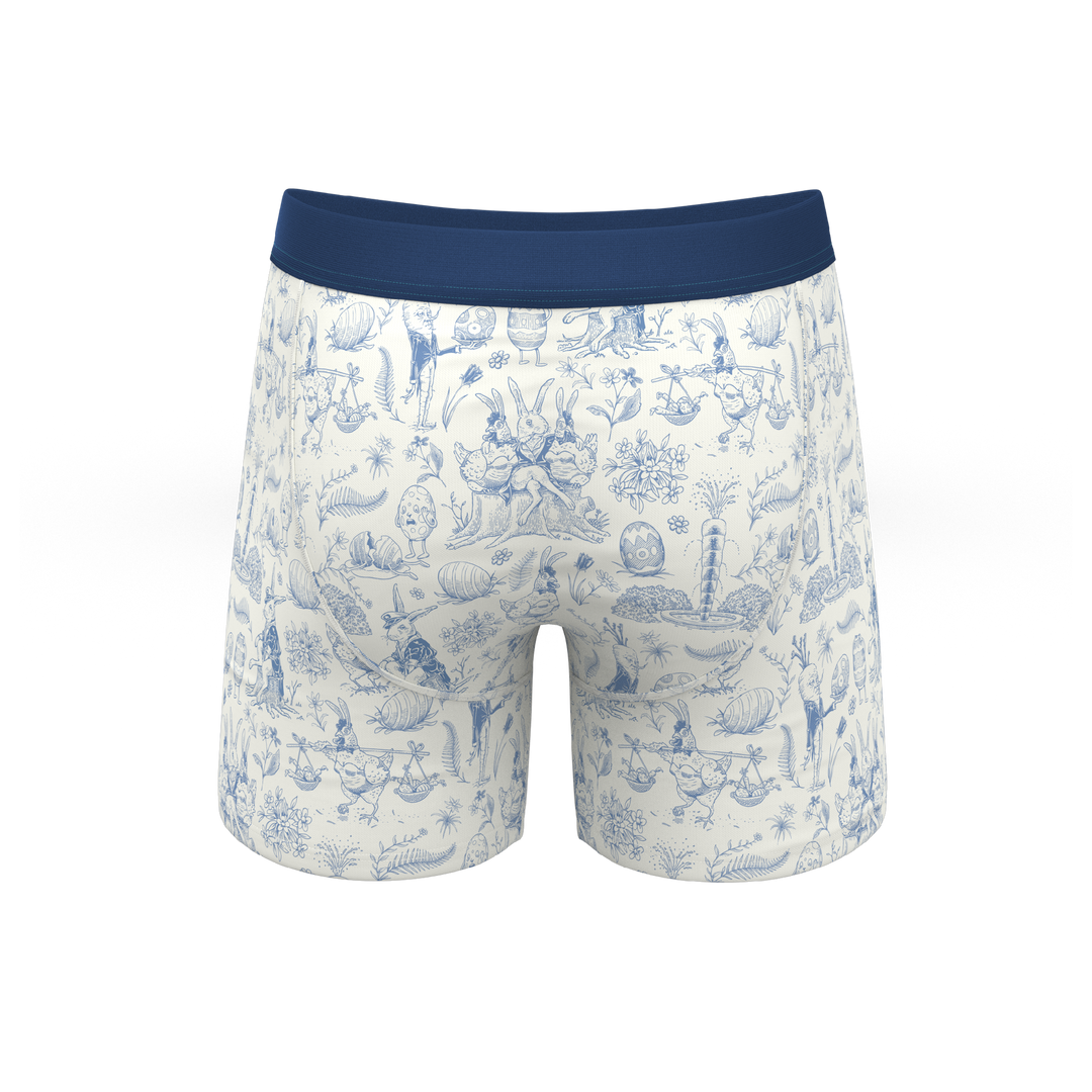 Shinesty "The Hot Cottontail" Easter Toile Ball Hammock® Pouch Boxer Briefs with Fly