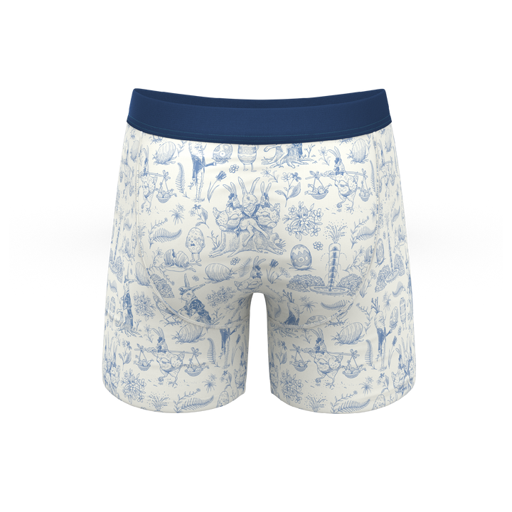 Shinesty "The Hot Cottontail" Easter Toile Ball Hammock® Pouch Boxer Briefs with Fly