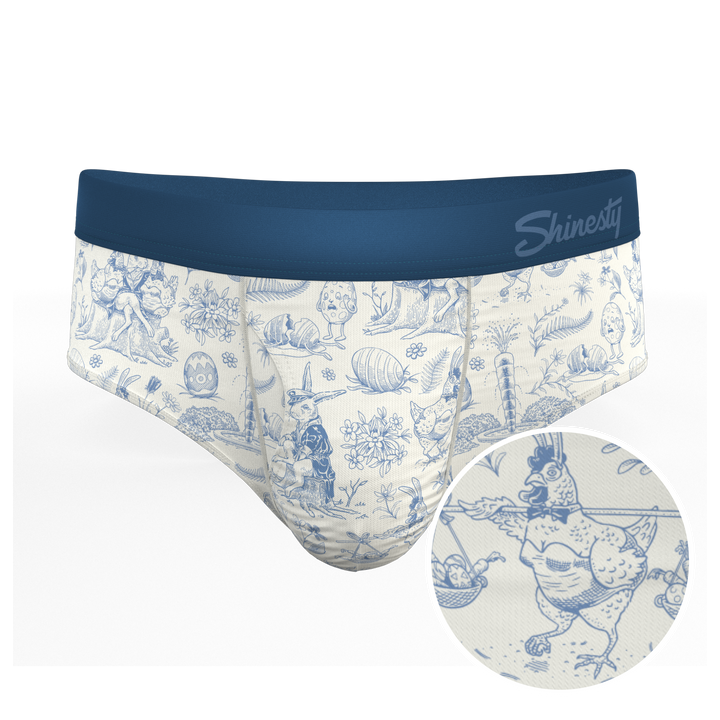Hot Cottontail Easter Toile Briefs with Ball Hammock® Pouch