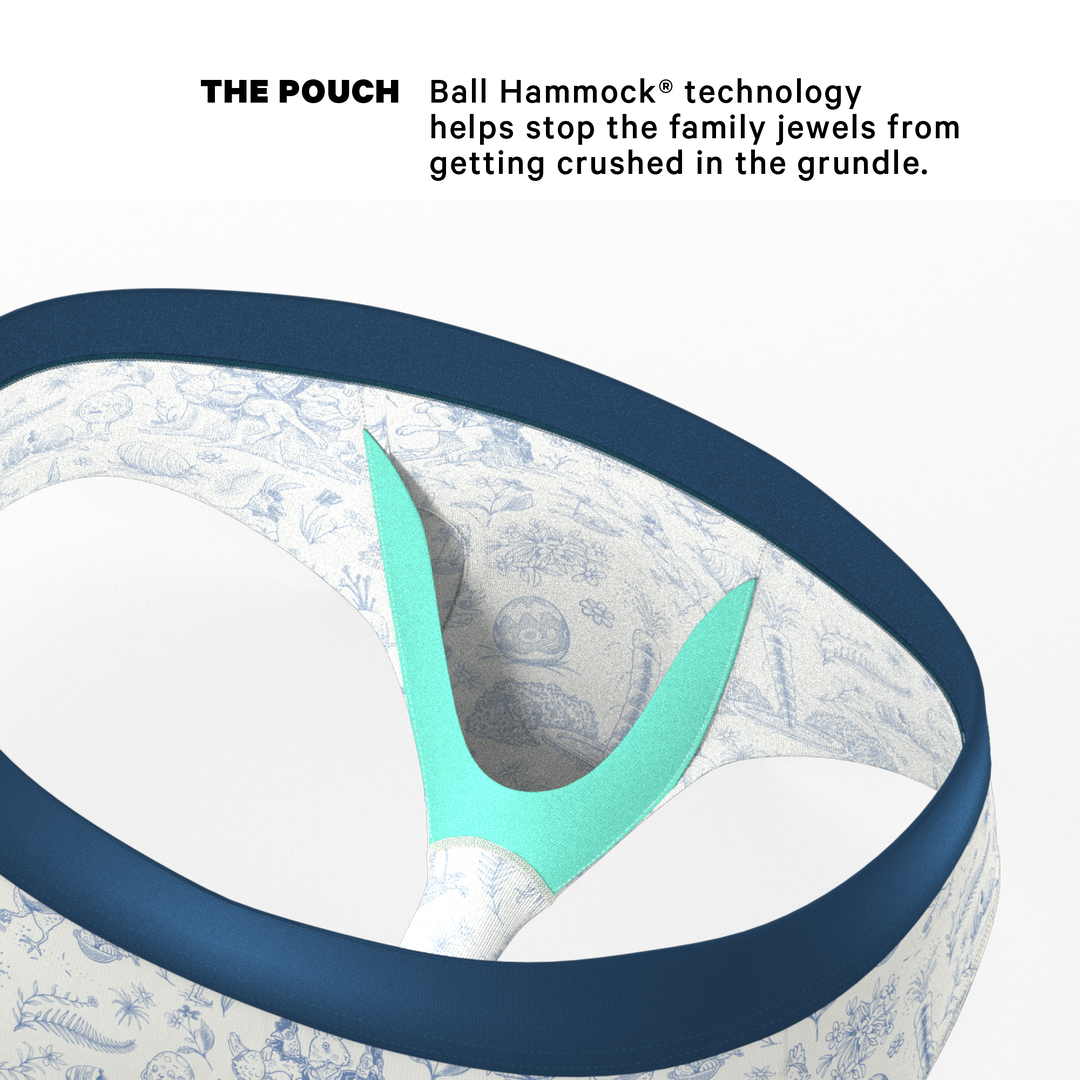 Hot Cottontail Easter Toile Briefs with Ball Hammock® Pouch