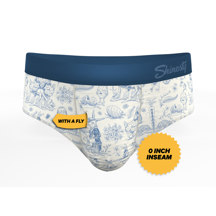 Hot Cottontail Easter Toile Briefs with Ball Hammock® Pouch