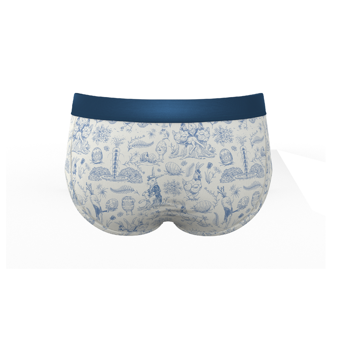 Hot Cottontail Easter Toile Briefs with Ball Hammock® Pouch