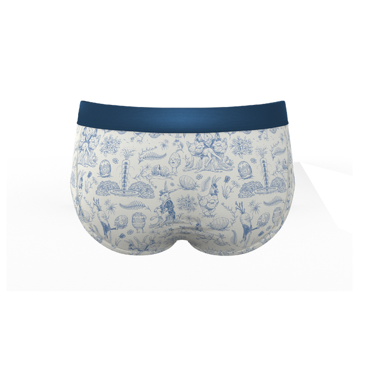 Hot Cottontail Easter Toile Briefs with Ball Hammock® Pouch