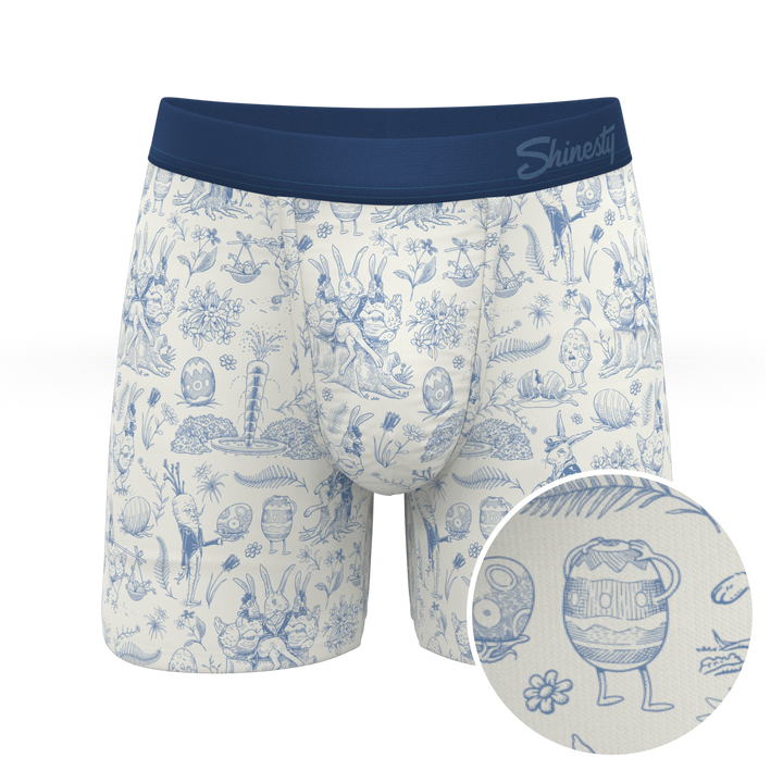 Shinesty "The Hot Cottontail" Easter Toile Ball Hammock® Pouch Boxer Briefs