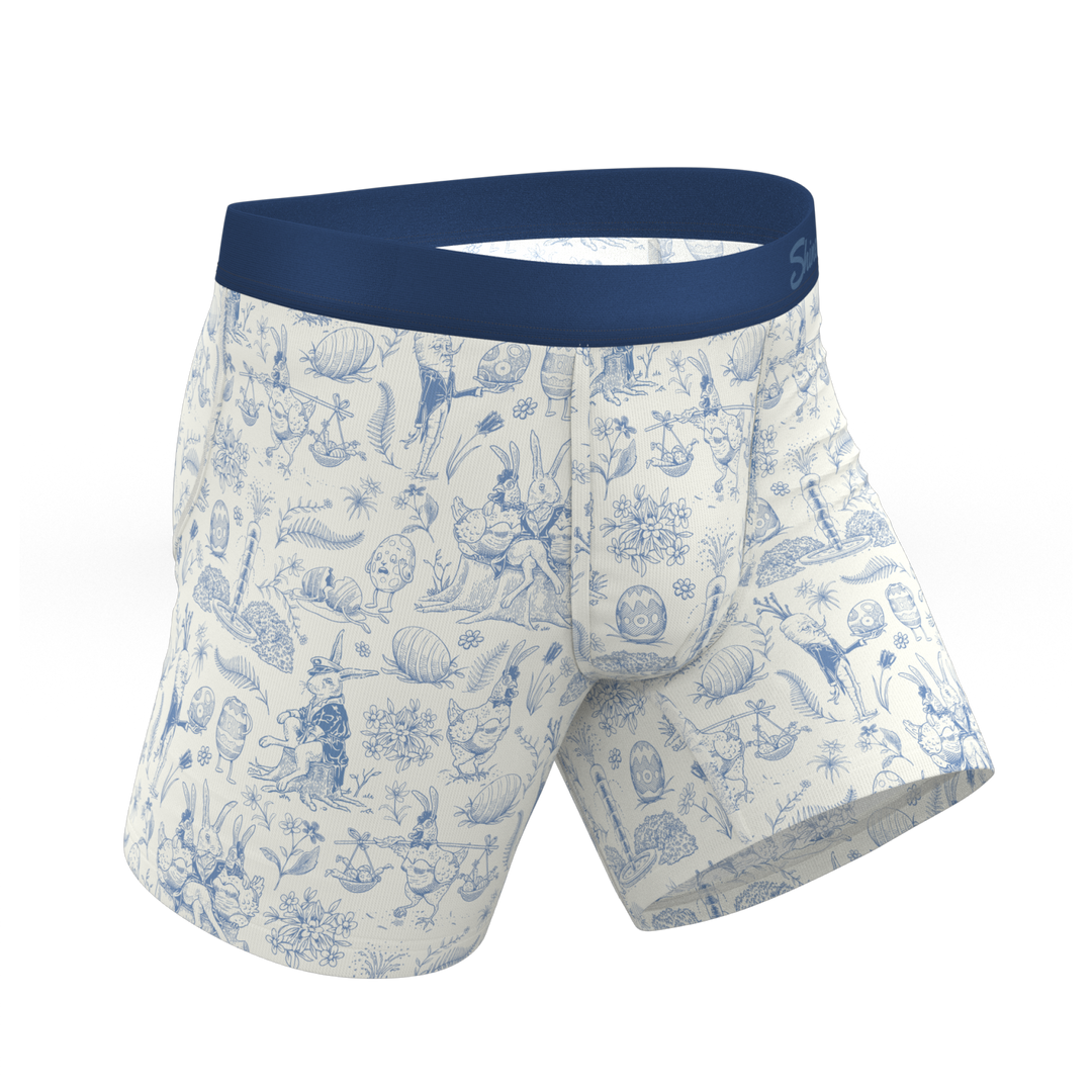 Shinesty "The Hot Cottontail" Easter Toile Ball Hammock® Pouch Boxer Briefs
