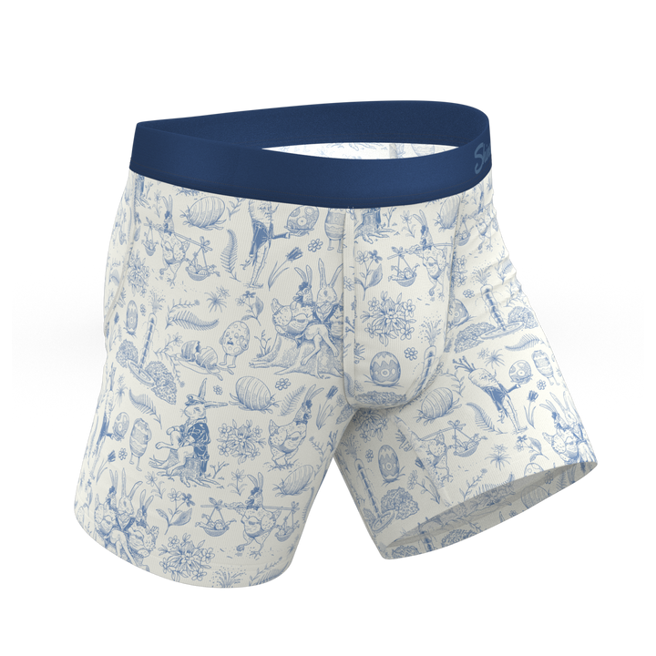 Shinesty "The Hot Cottontail" Easter Toile Ball Hammock® Pouch Boxer Briefs