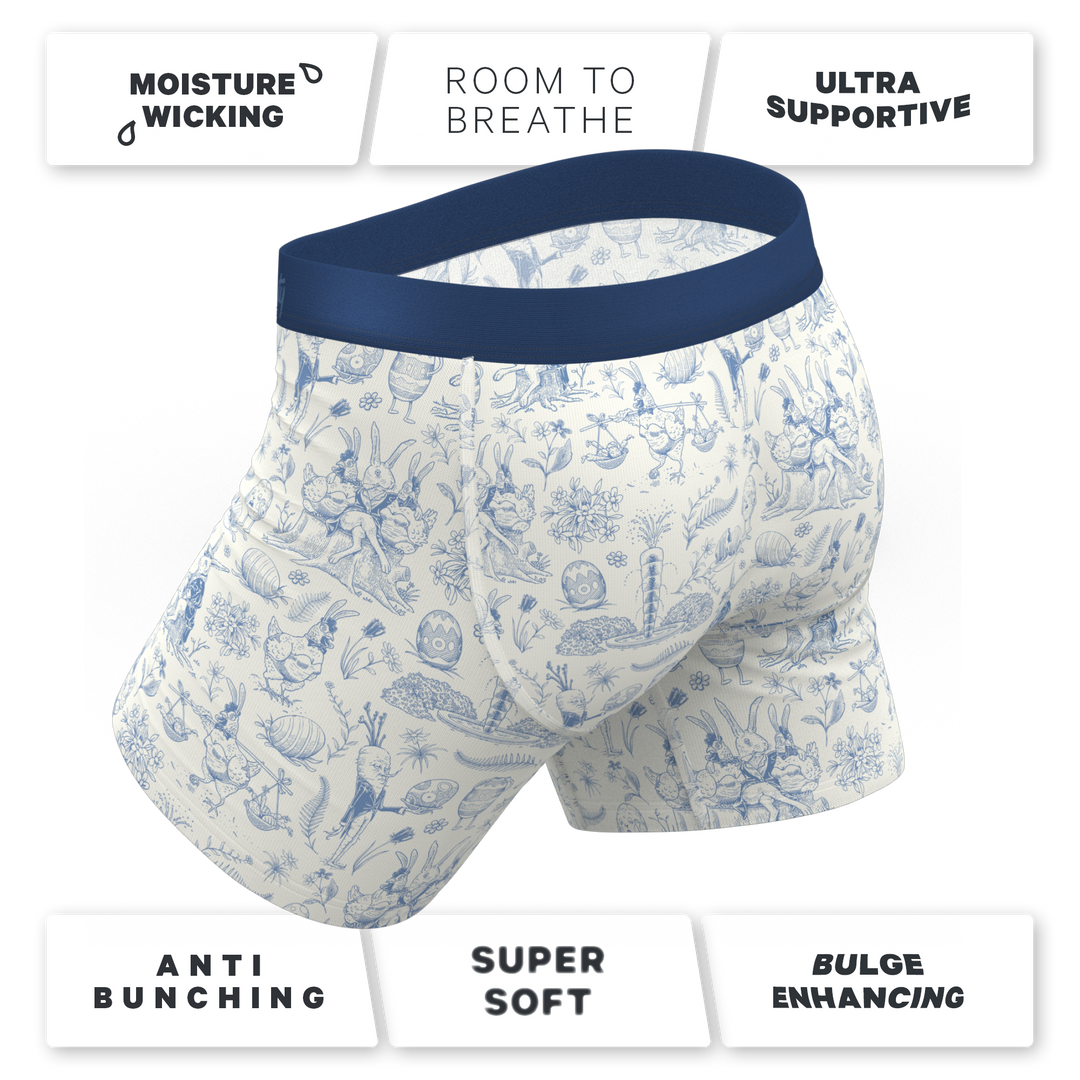Shinesty "The Hot Cottontail" Easter Toile Ball Hammock® Pouch Boxer Briefs