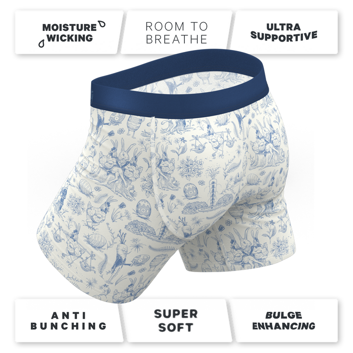 Shinesty "The Hot Cottontail" Easter Toile Ball Hammock® Pouch Boxer Briefs