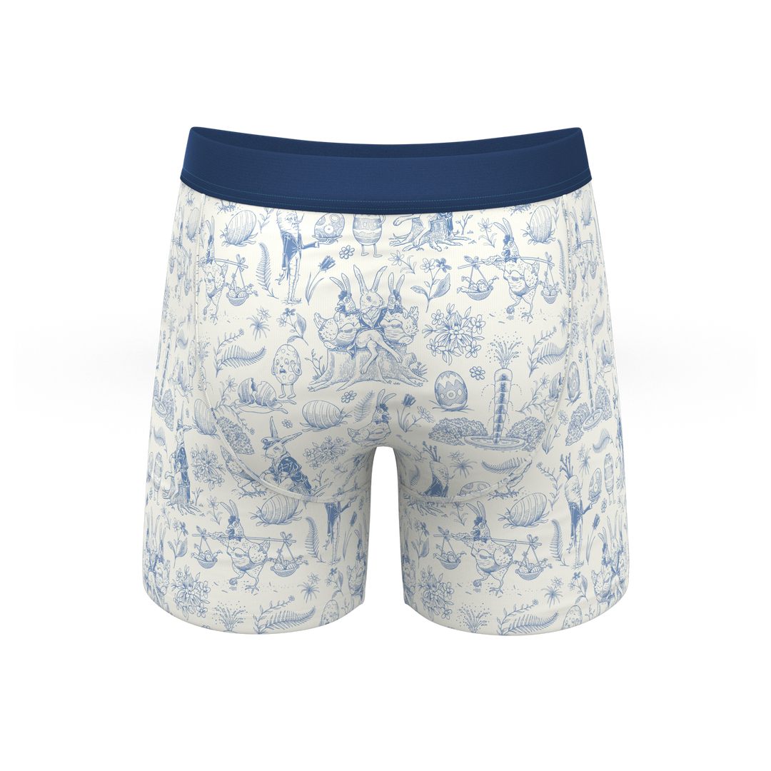 Shinesty "The Hot Cottontail" Easter Toile Ball Hammock® Pouch Boxer Briefs