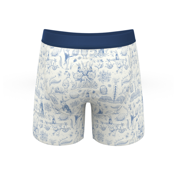 Shinesty "The Hot Cottontail" Easter Toile Ball Hammock® Pouch Boxer Briefs