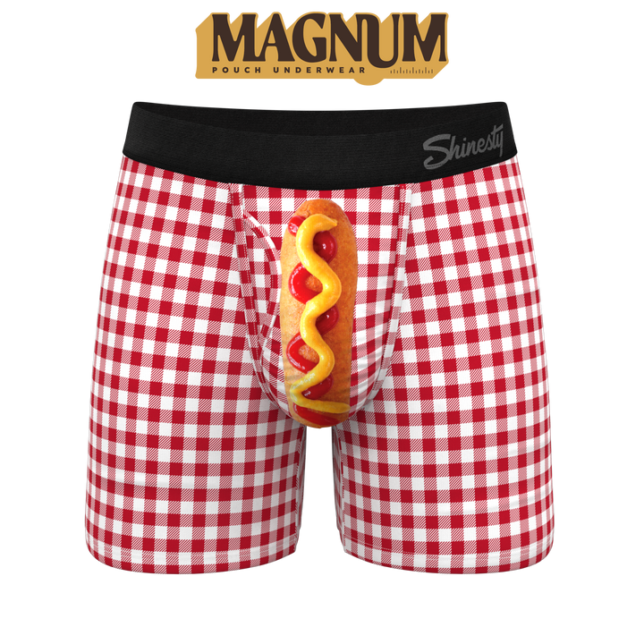 Hot Diggity Corn Dog Pattern Ball Hammock® Magnum Big Pouch Underwear