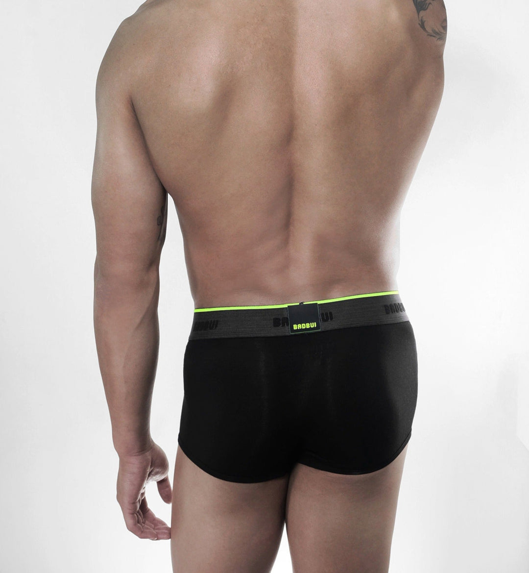 BADBUI Micro Modal Low Rise Trunk in jet black – men's micro modal low-rise trunk underwear