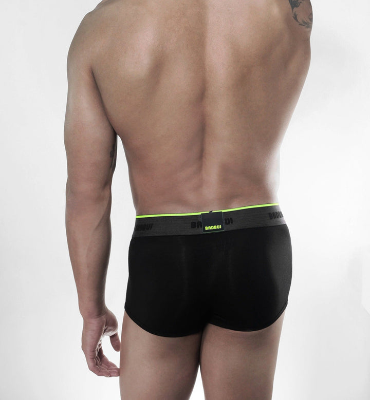 BADBUI Micro Modal Low Rise Trunk in jet black – men's micro modal low-rise trunk underwear