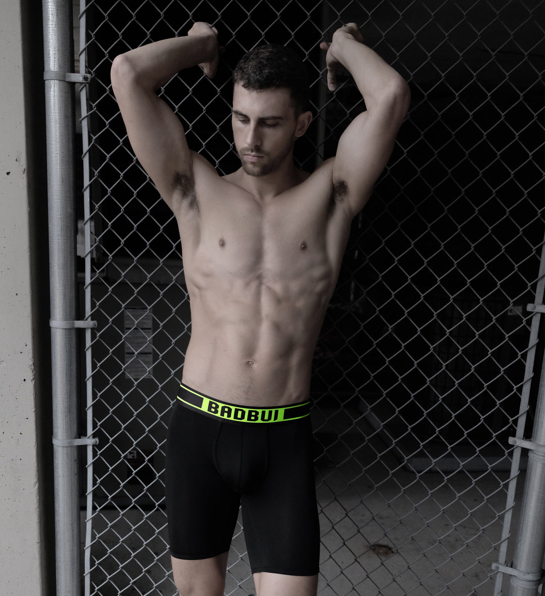 BADBUI Micro Fiber Boxer Brief in jet neon – men's nylon micro fiber boxer brief