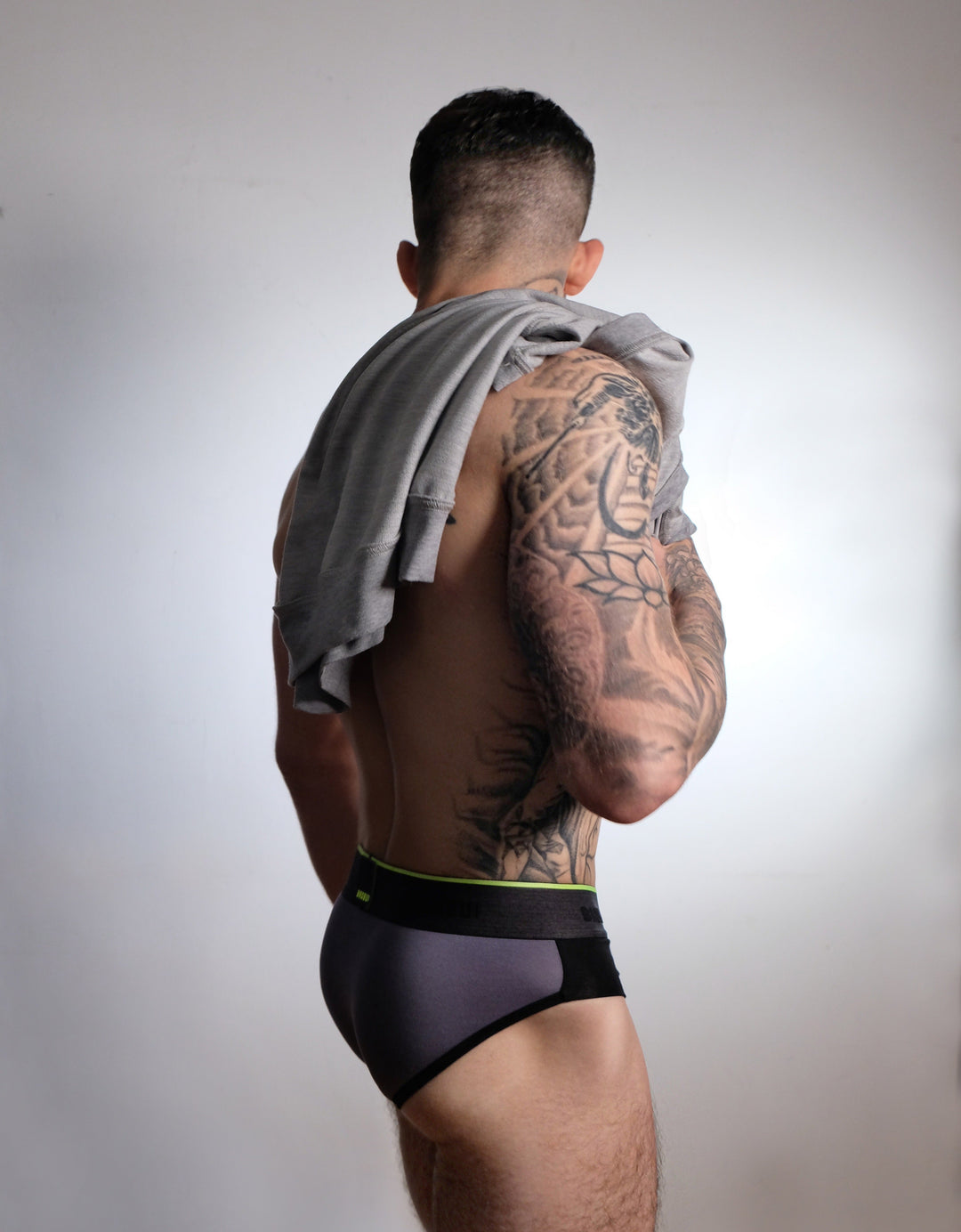 BADBUI Micro Modal Flex Brief Colorblock in jet cadet – men's micro modal colorblock no-binding brief