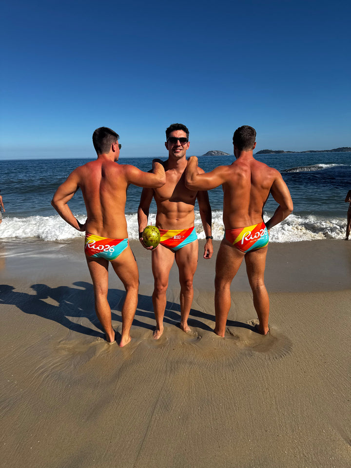 CA-RIO-CA Men's CARIOCA RIO26 SUNGA Print Designer Swimwear in 