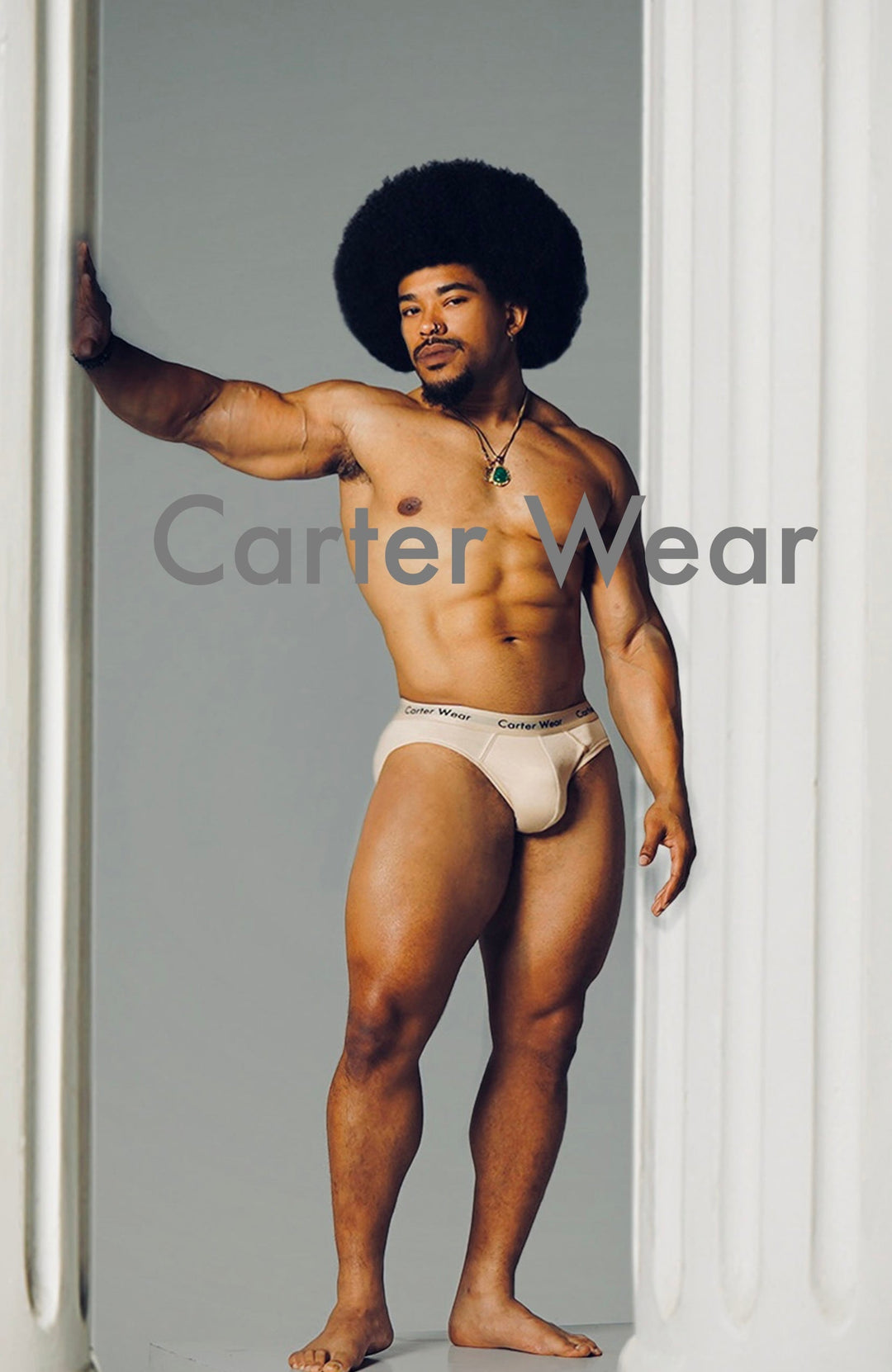 Carter Wear Cortado Men’s Stretch Cotton Briefs - Neutral Tan Everyday Comfort Underwear