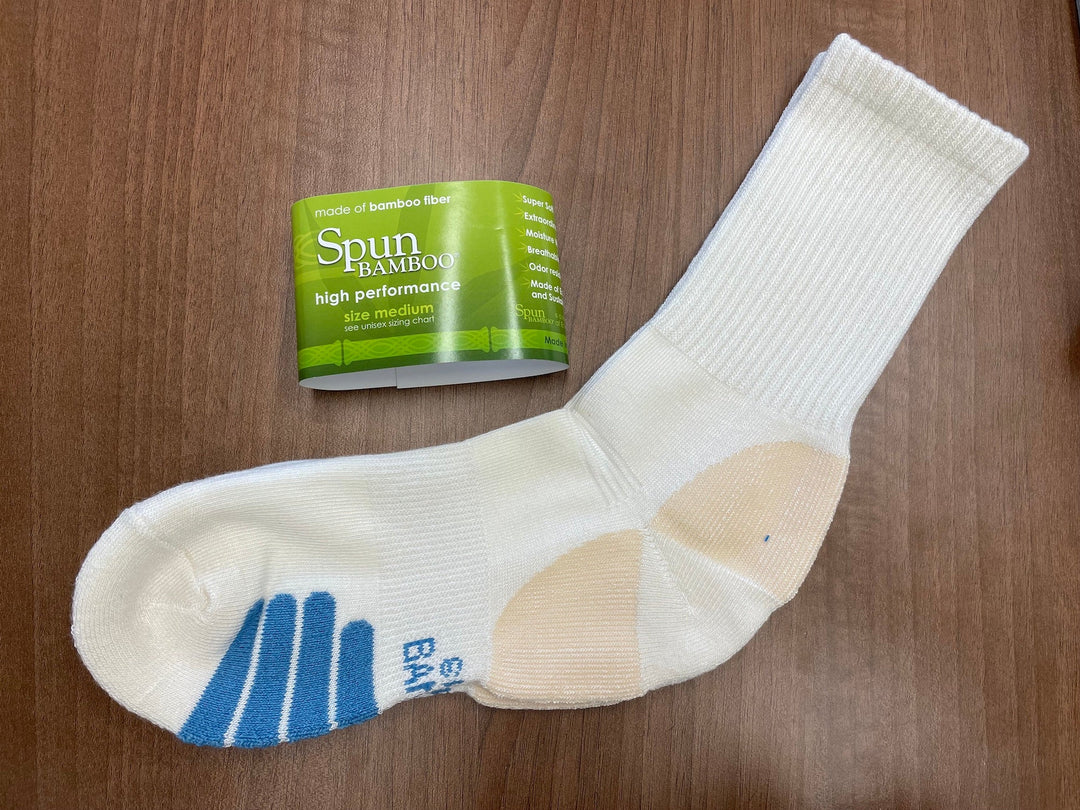 Spun Bamboo high performance bamboo crew socks cushioned athletic