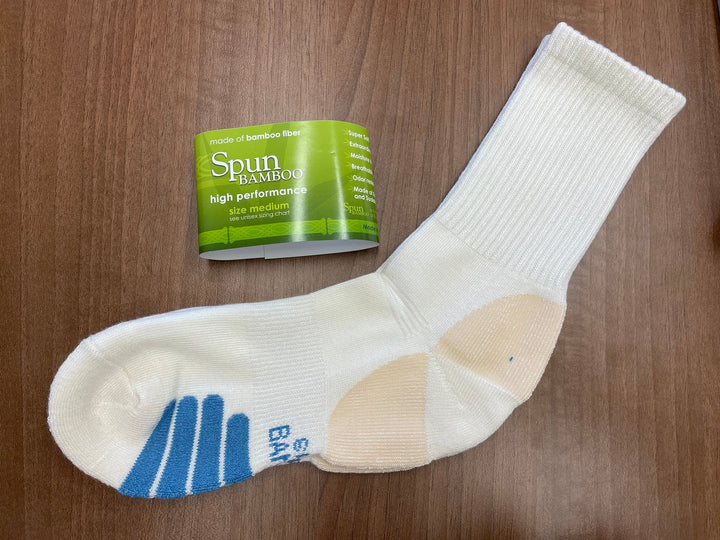 Spun Bamboo high performance bamboo crew socks cushioned athletic