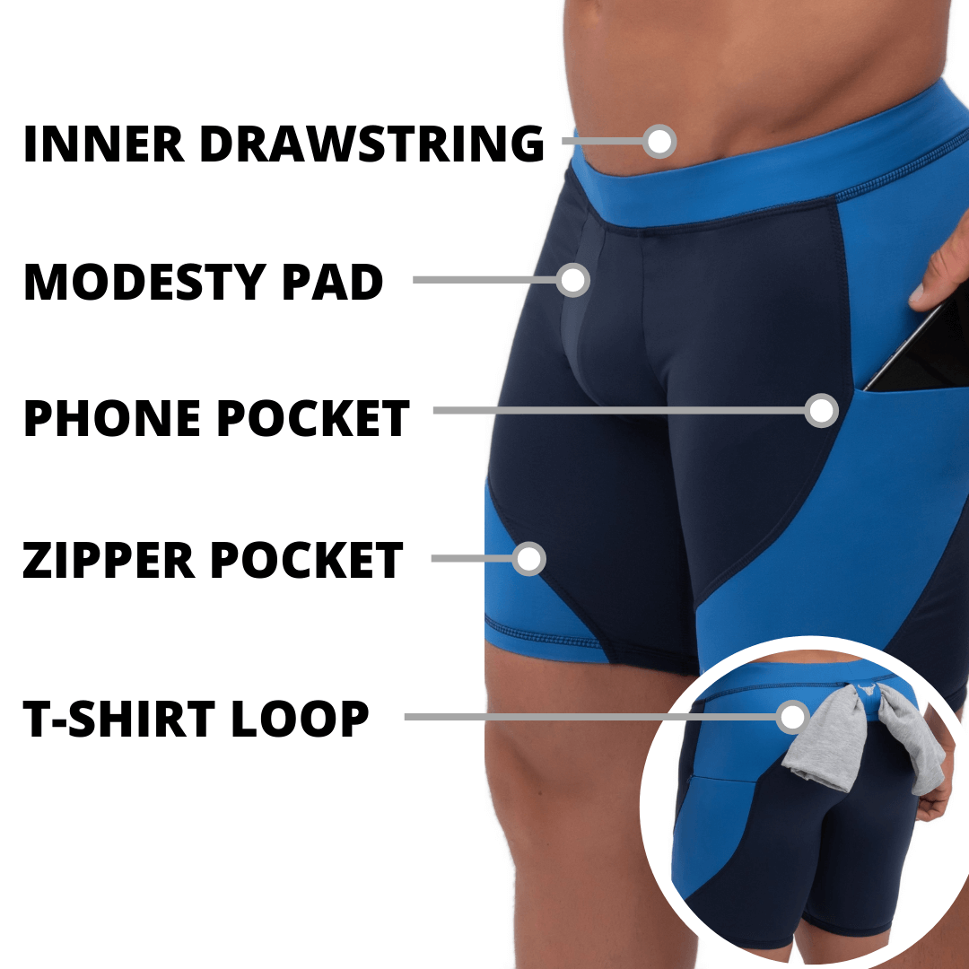 Matador Meggings Gray/Gray men's compression shorts – all-gray versatile squat-proof hybrid shorts