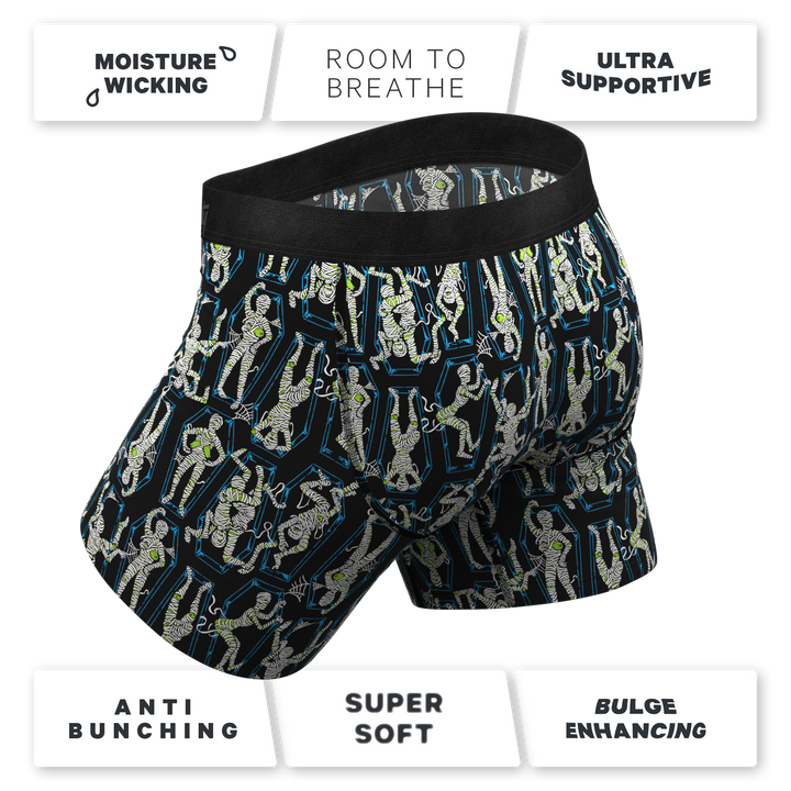 Shinesty The Inter-Corpse Mummies Ball Hammock® Pouch Halloween Boxer Briefs