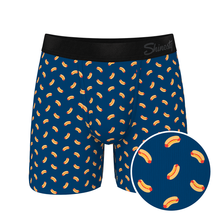 Shinesty "The Itty Bitty Buns" Hotdog Ball Hammock® Pouch Boxer Briefs