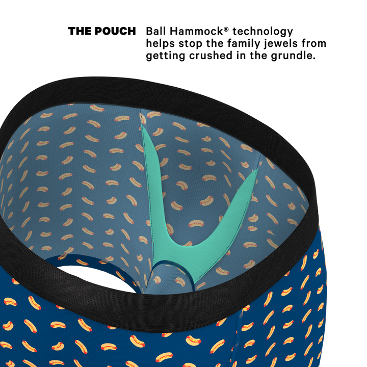 Shinesty "The Itty Bitty Buns" Hotdog Ball Hammock® Pouch Boxer Briefs
