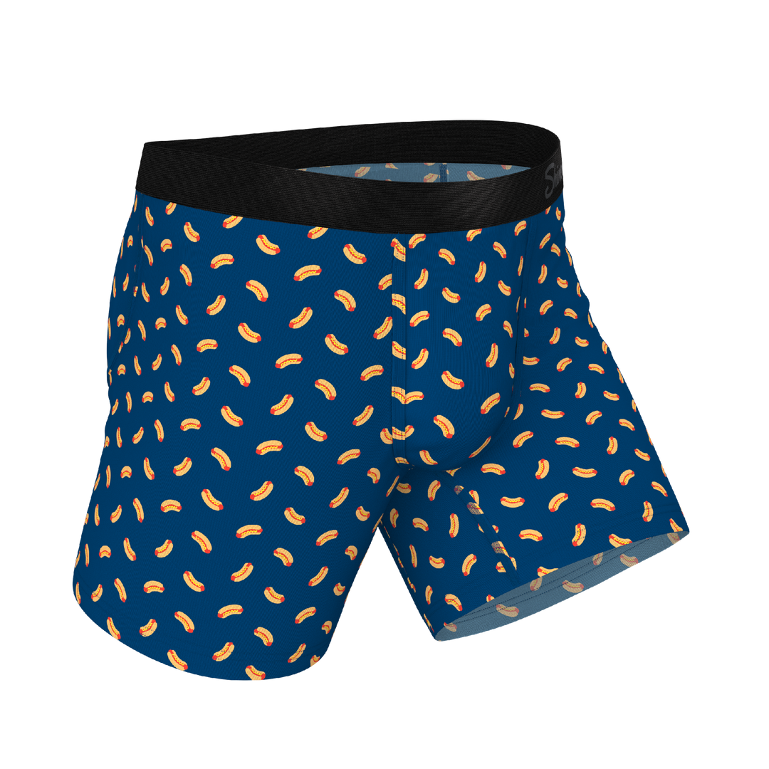 Shinesty "The Itty Bitty Buns" Hotdog Ball Hammock® Pouch Boxer Briefs