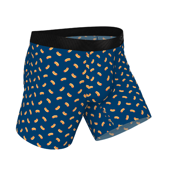Shinesty "The Itty Bitty Buns" Hotdog Ball Hammock® Pouch Boxer Briefs