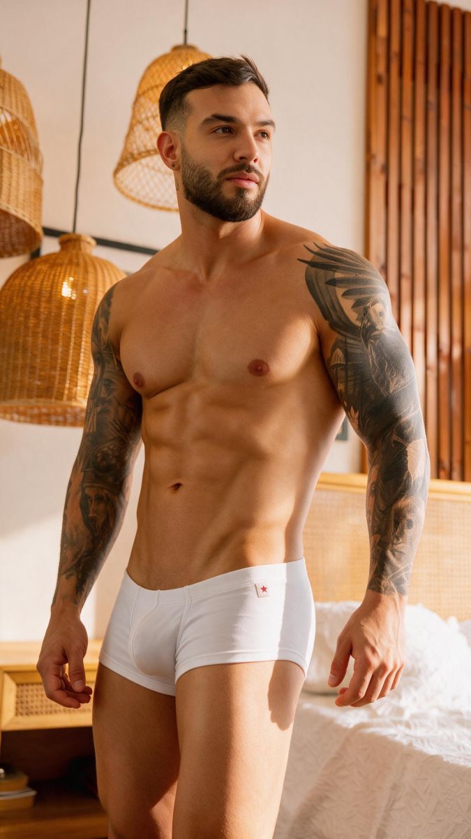 JOR Collection Men's Trunk Underwear in White – men's trunks Handmade in Colombia