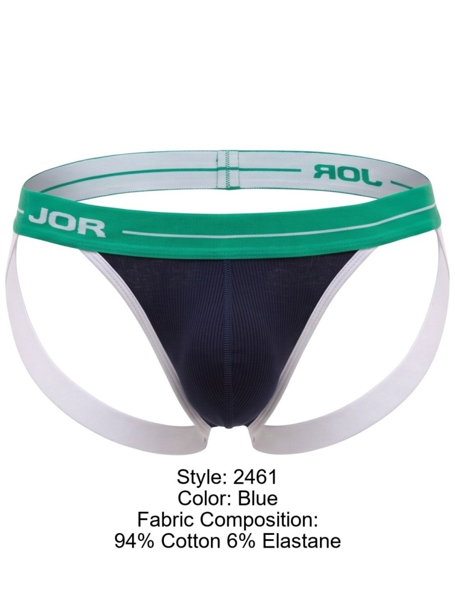 JOR Rush Jockstrap in blue – men's stretch fabric athletic jockstrap Handmade in Colombia