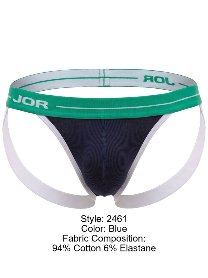 JOR Rush Jockstrap in blue – men's stretch fabric athletic jockstrap Handmade in Colombia
