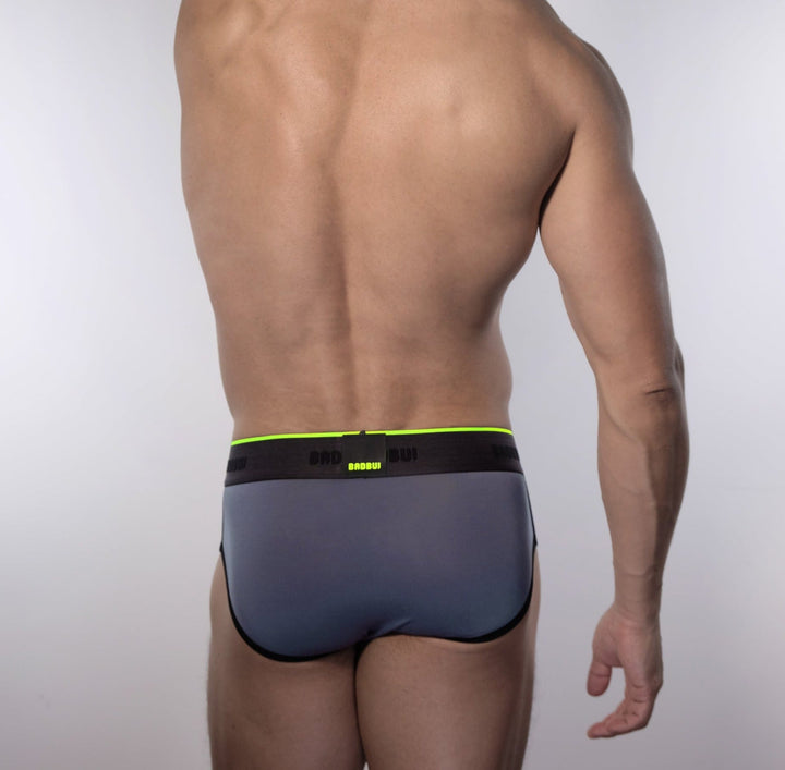 BADBUI Micro Modal Flex Brief Colorblock in jet cadet – men's micro modal colorblock no-binding brief