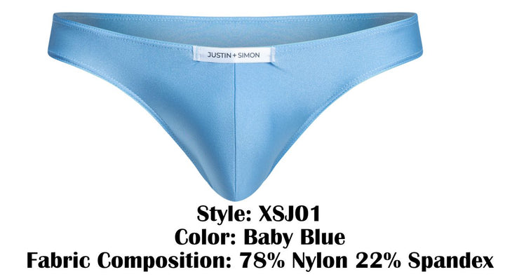 CandyMan JUSTIN+SIMON XSJ01 Classic Men's Bikini Brief in Baby Blue – men's briefs