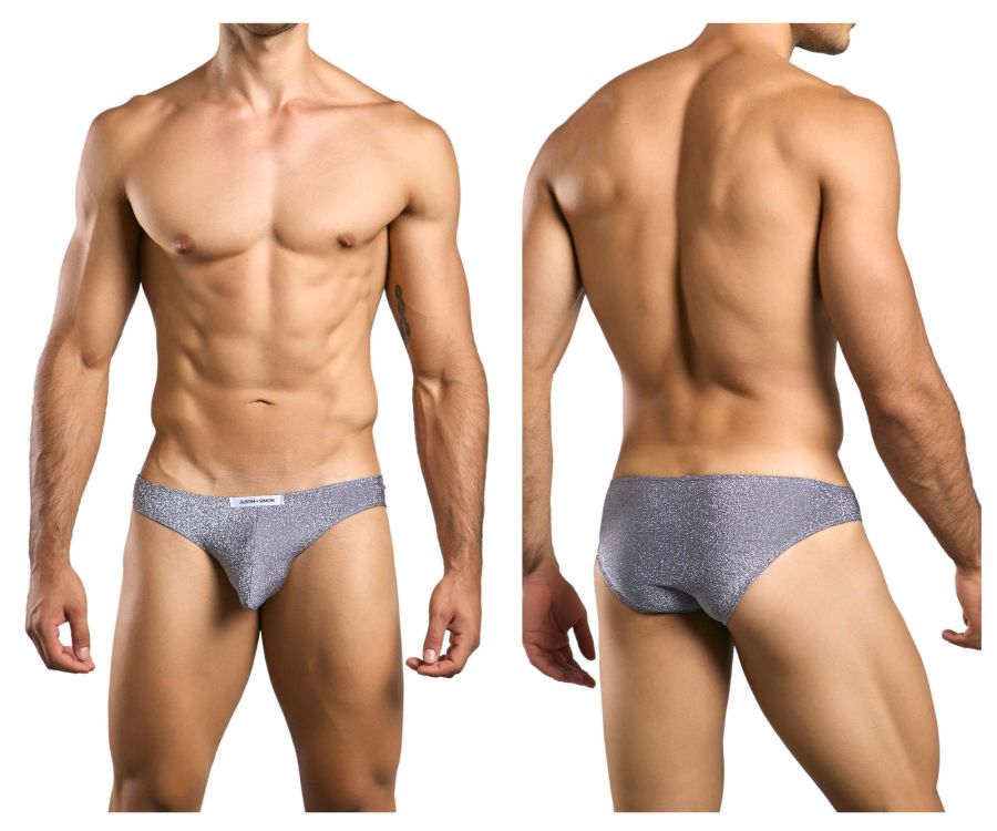 CandyMan JUSTIN+SIMON XSJ01 Classic Men's Bikini Brief in Lurex Gray – men's briefs