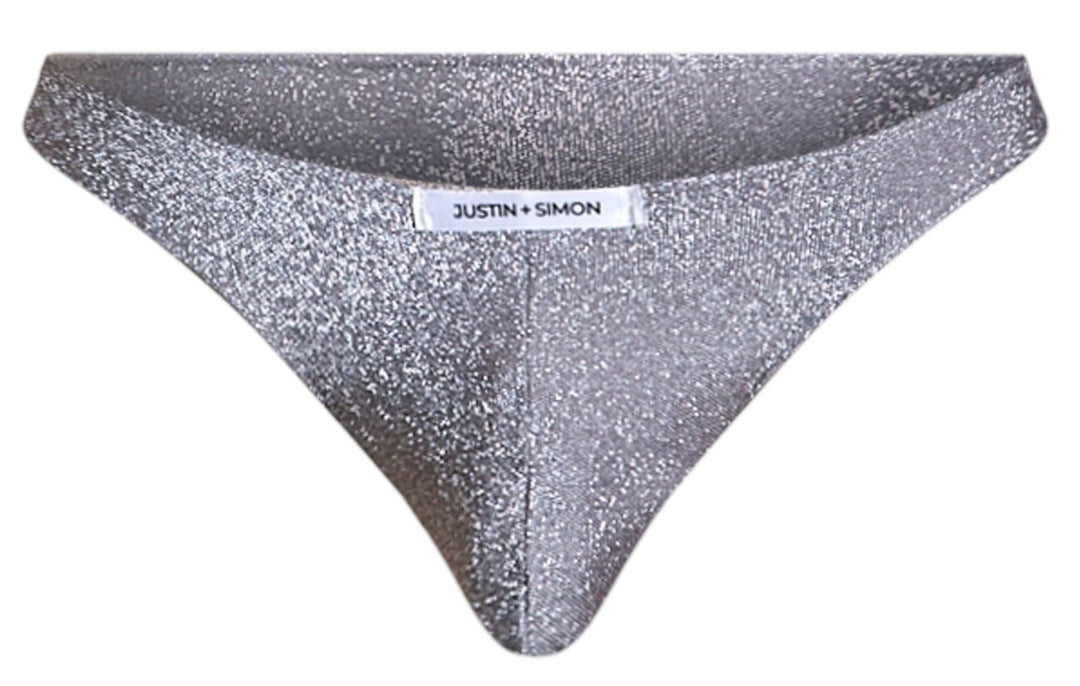CandyMan JUSTIN+SIMON XSJ01 Classic Men's Bikini Brief in Lurex Gray – men's briefs