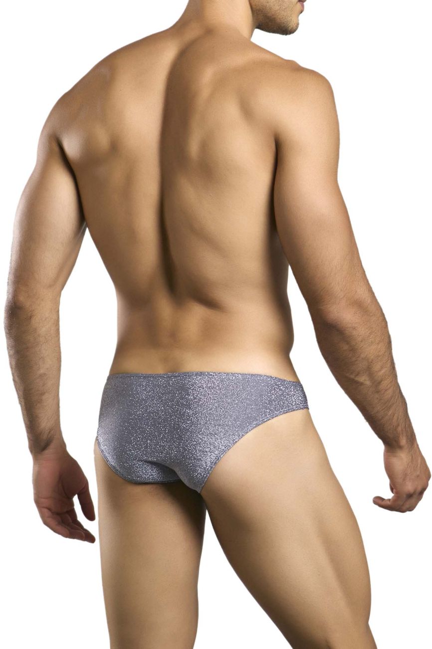CandyMan JUSTIN+SIMON XSJ01 Classic Men's Bikini Brief in Lurex Gray – men's briefs