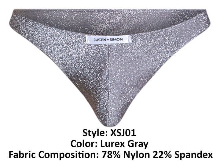 CandyMan JUSTIN+SIMON XSJ01 Classic Men's Bikini Brief in Lurex Gray – men's briefs