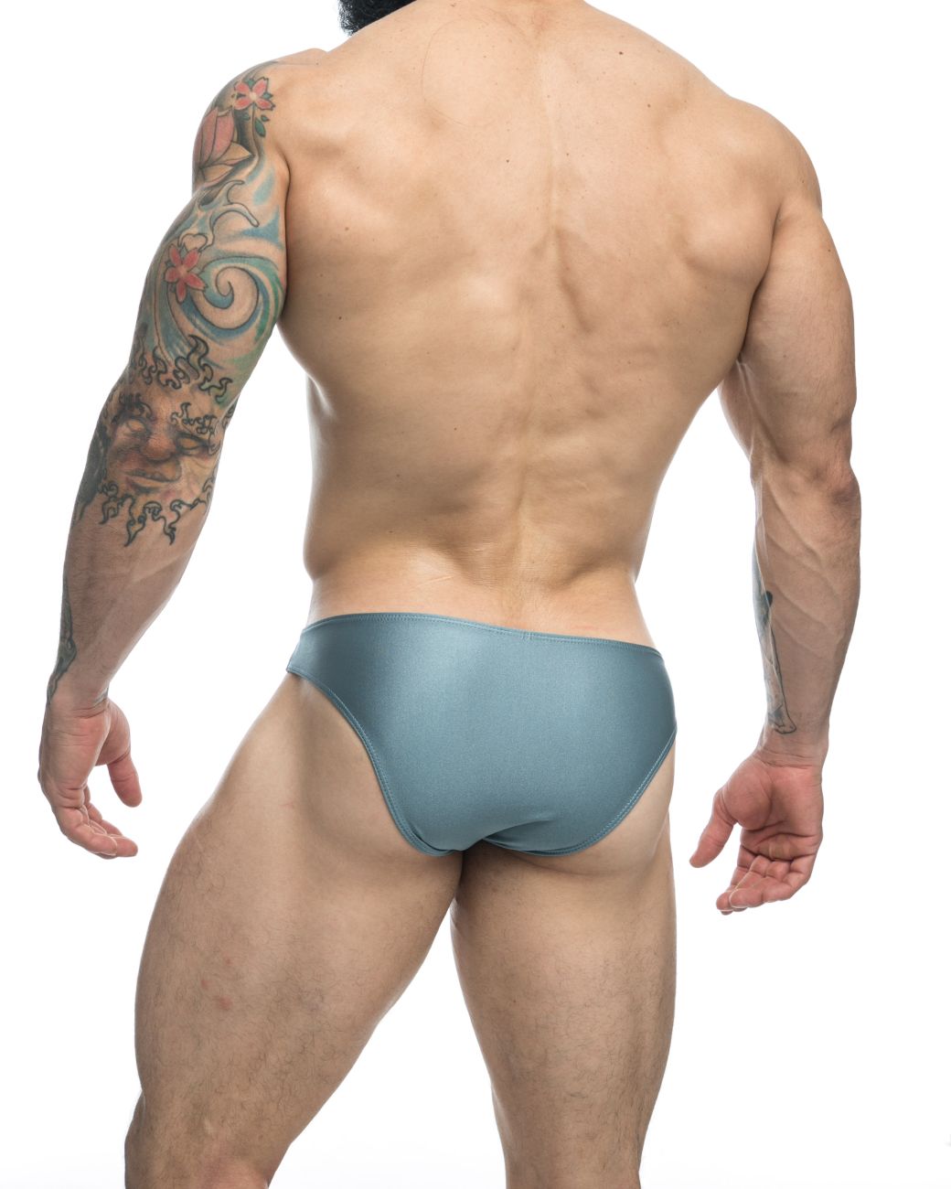 CandyMan JUSTIN+SIMON XSJ01 Classic Men's Bikini Brief in Metal Green – men's briefs
