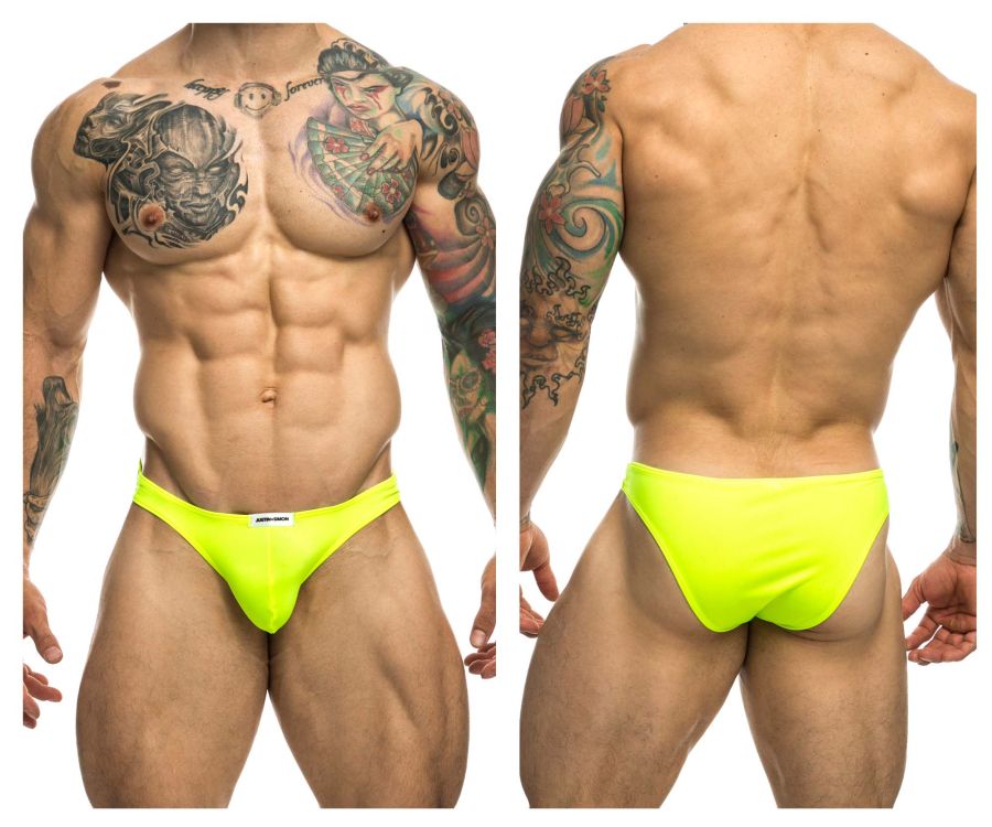 CandyMan JUSTIN+SIMON XSJ01 Classic Men's Bikini Brief in Neon Green – men's briefs