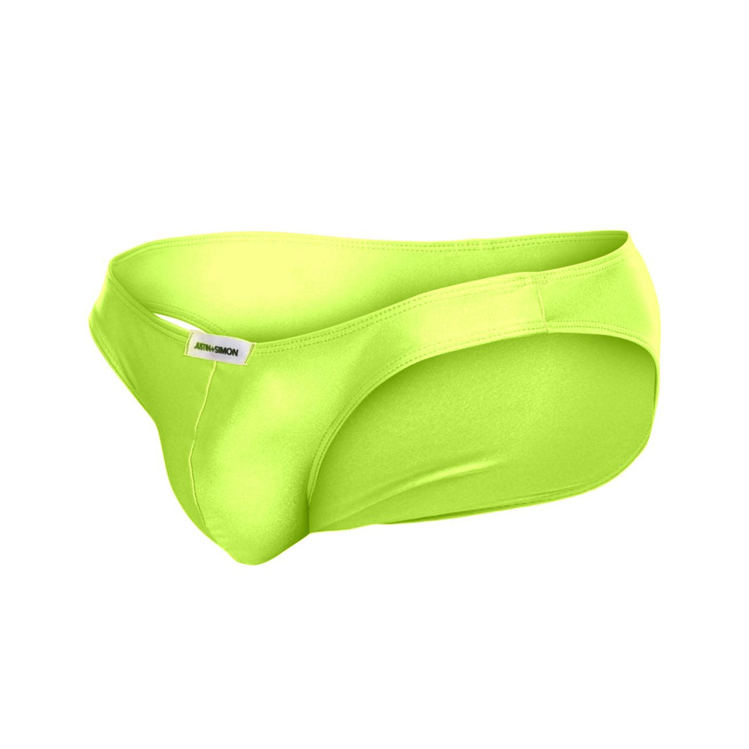CandyMan JUSTIN+SIMON XSJ01 Classic Men's Bikini Brief in Neon Green – men's briefs