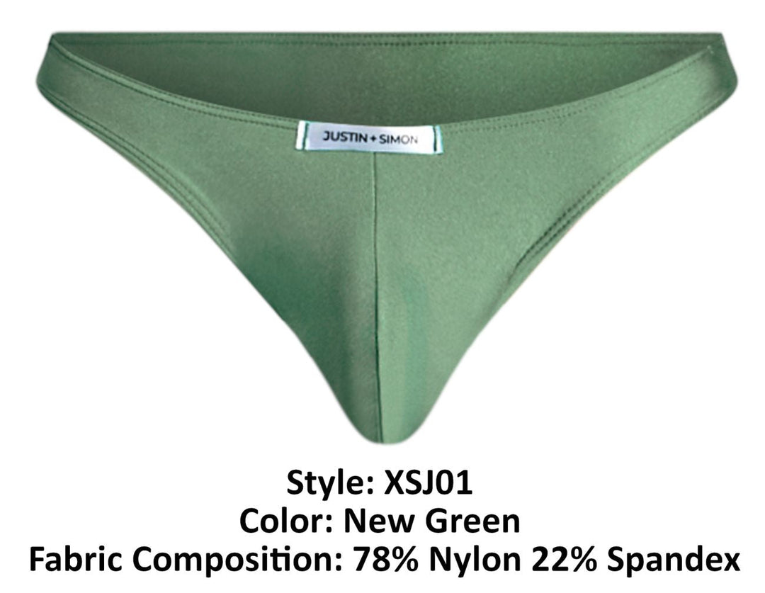 CandyMan JUSTIN+SIMON XSJ01 Classic Men's Bikini Brief in New Green – men's briefs