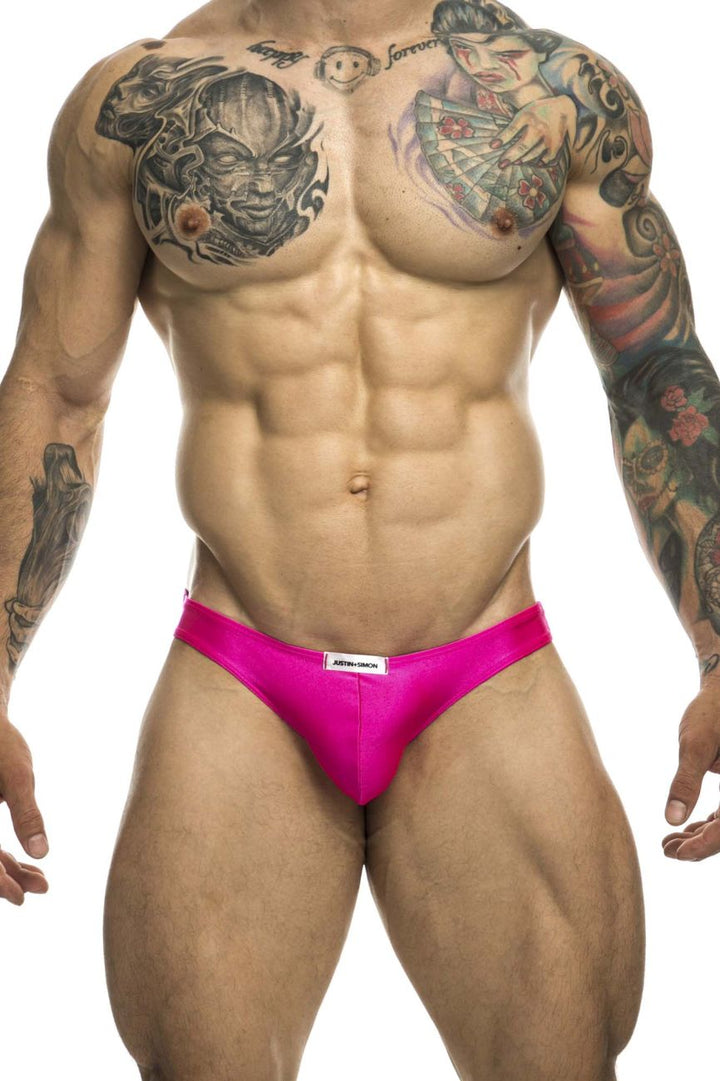 CandyMan JUSTIN+SIMON XSJ01 Classic Men's Bikini Brief in Pink – men's briefs