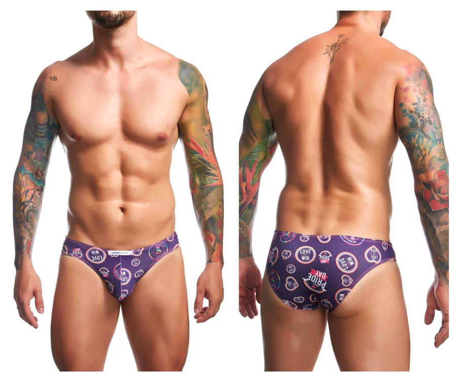 CandyMan JUSTIN+SIMON XSJ01 Classic Men's Bikini Brief in Pride – men's briefs