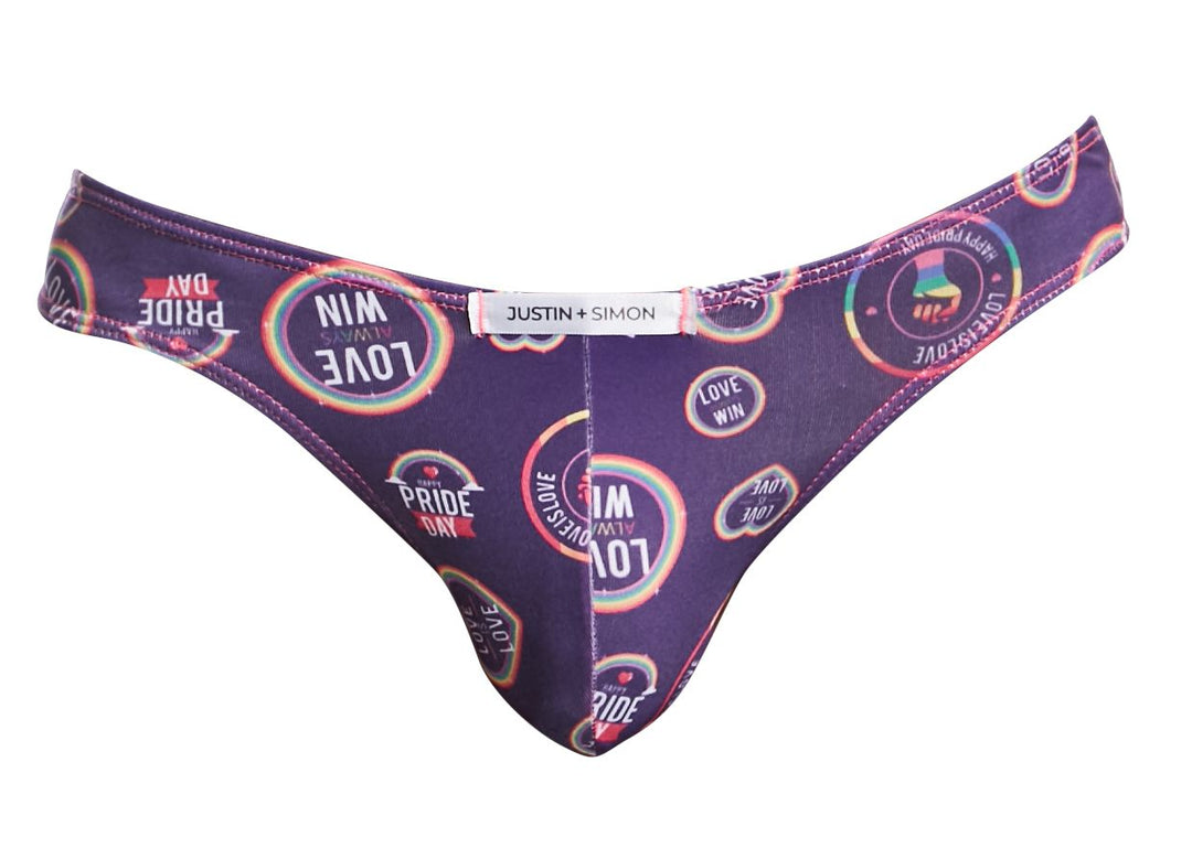 CandyMan JUSTIN+SIMON XSJ01 Classic Men's Bikini Brief in Pride – men's briefs