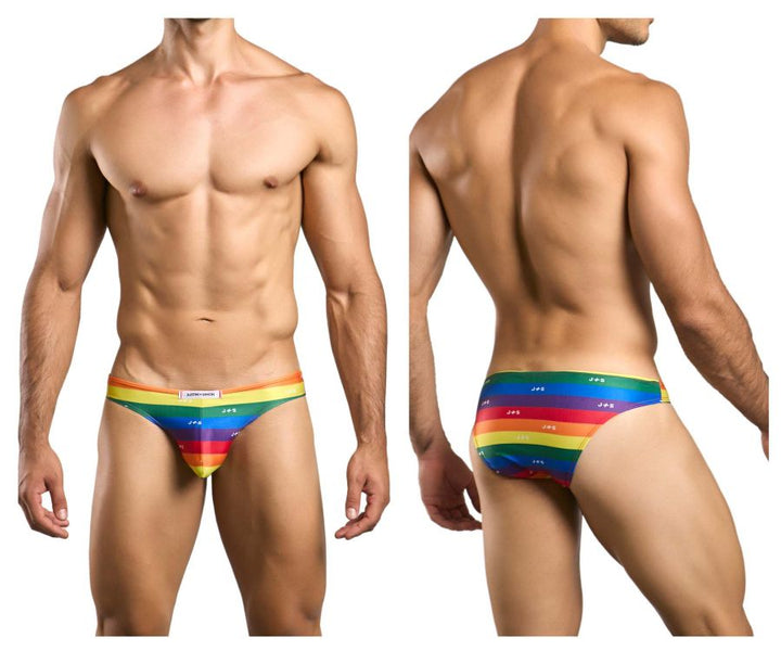 CandyMan JUSTIN+SIMON XSJ01 Classic Men's Bikini Brief in Pride – men's briefs